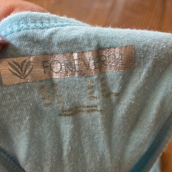Forever 21 Light Blue Workout Top size M - Picture 4 of 5